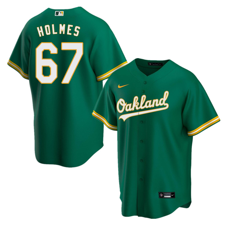 Nike Men #67 Grant Holmes Oakland Athletics Baseball Jerseys Sale-Green